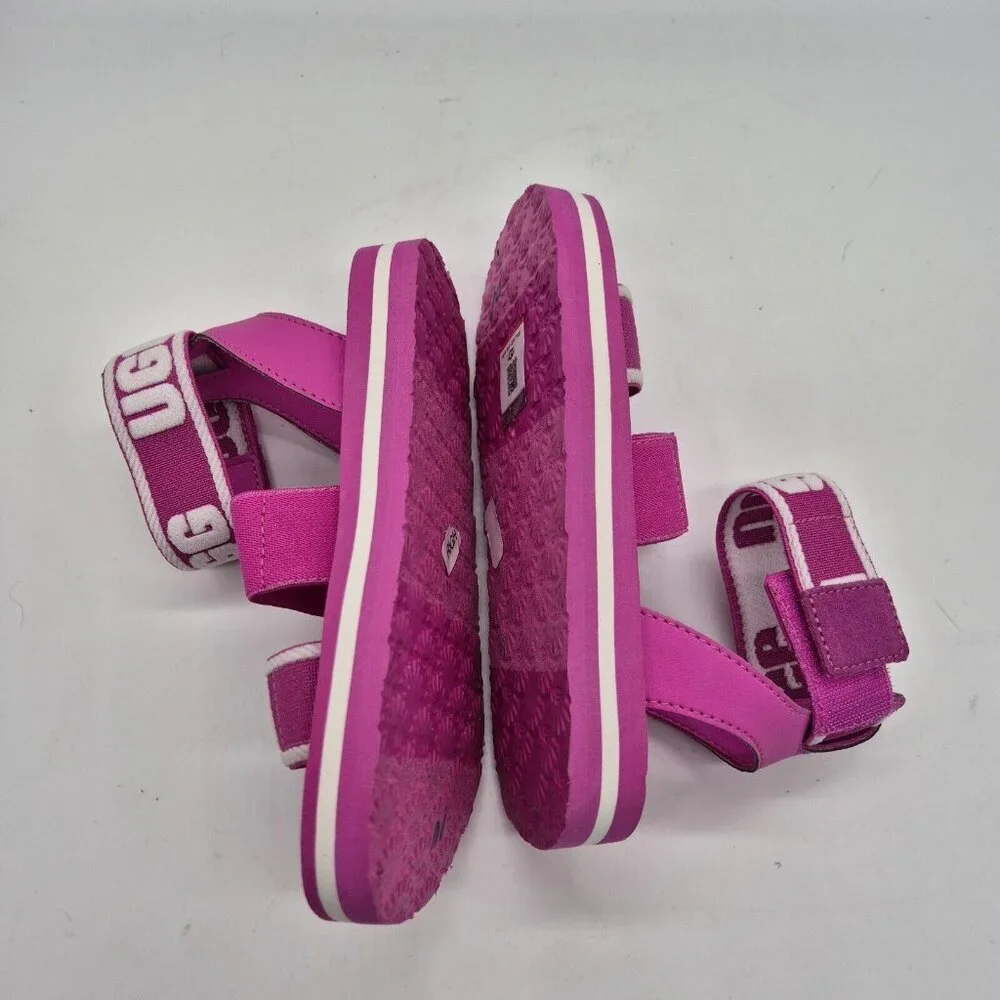 UGG Youth Girl's Size 10 Sandals Slip On Shoes Slide Ankle Strap Pink